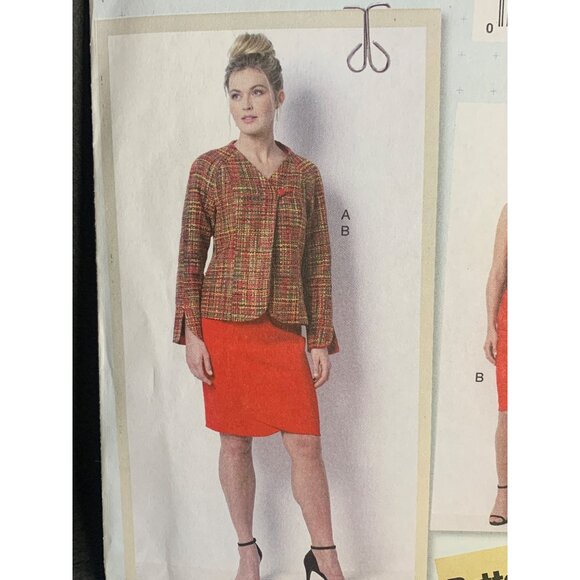Butterick Misses Jacket Skirt Sewing Pattern sz 14-22 B6493 - uncut - Picture 3 of 6